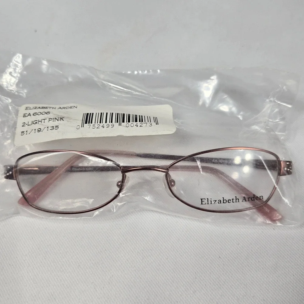Elizabeth‎ Arden Eyeglasses Light Pink Frames Rhinestones EA 6006 51/19/135 New